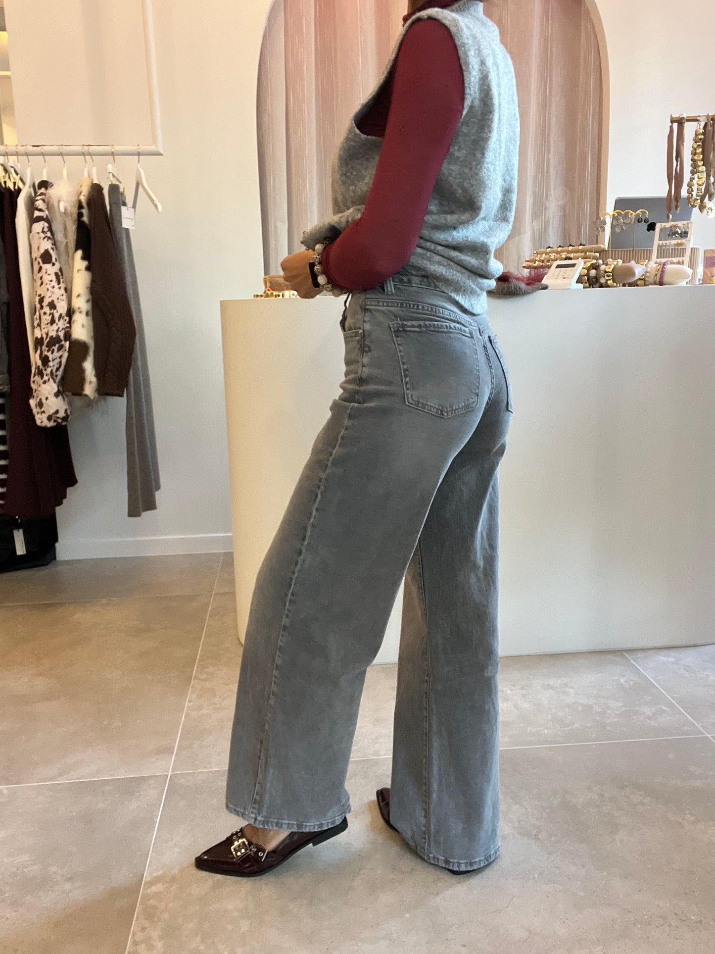 LITTZ GREY WASHED JEANS