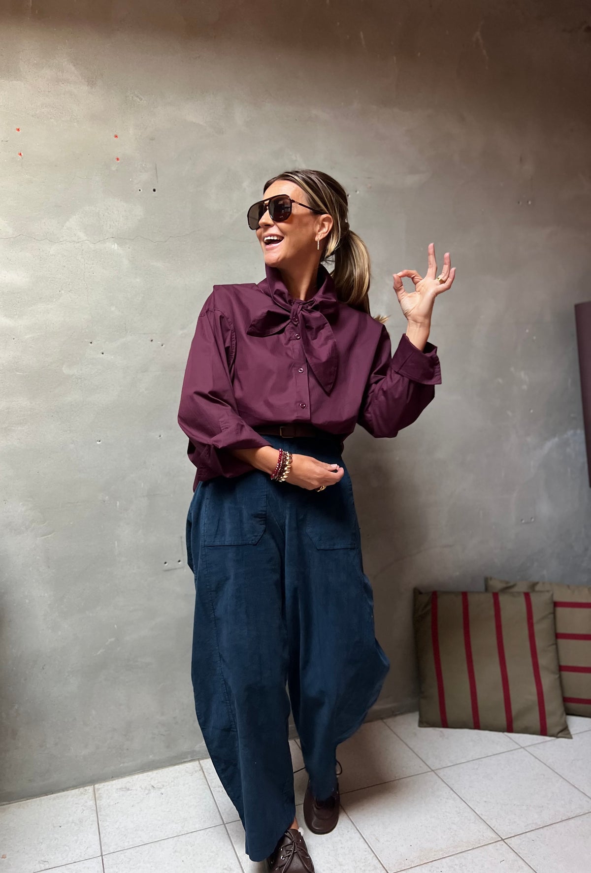 HÉLÈNE BLOUSE BURGUNDY