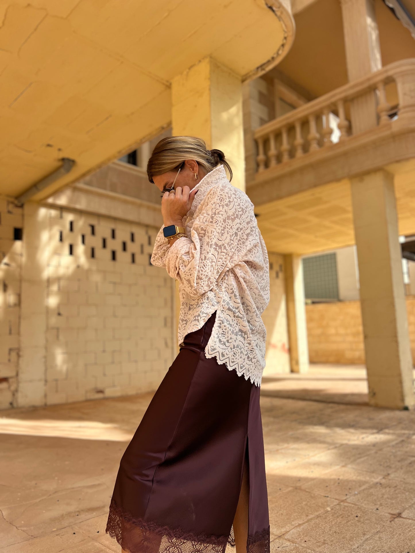 ESDA LACE BLOUSE CREAM