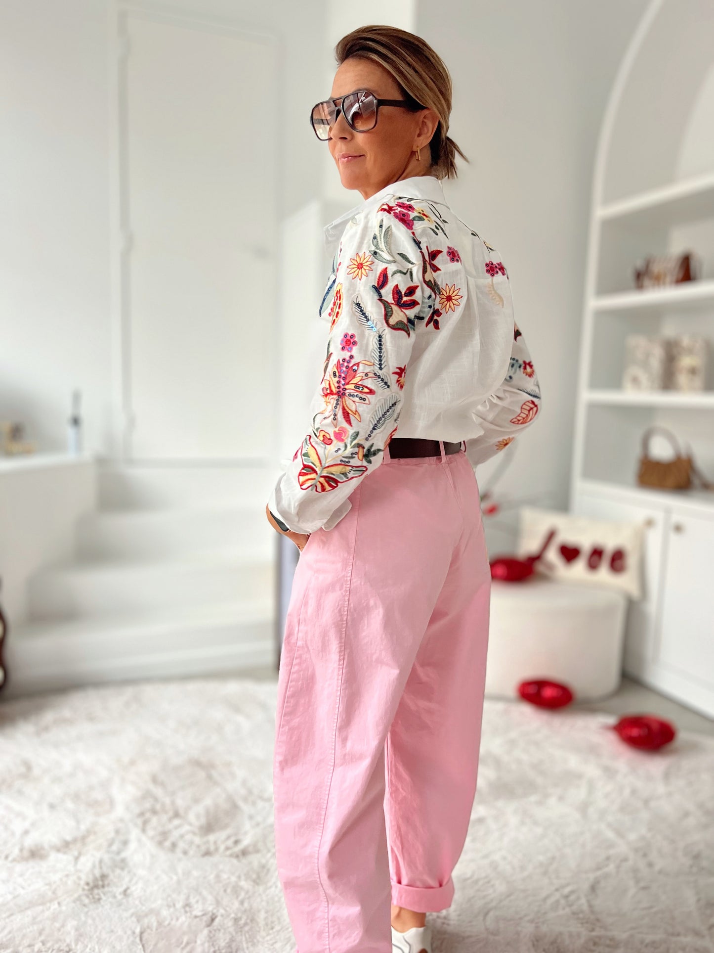 BARREL PANTS PINK