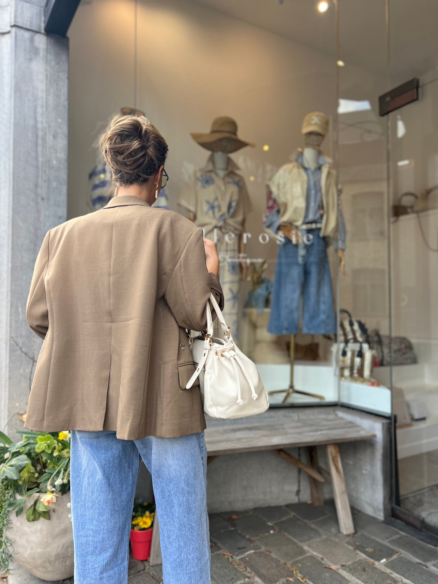 OVERSIZED CHECKED BLAZER