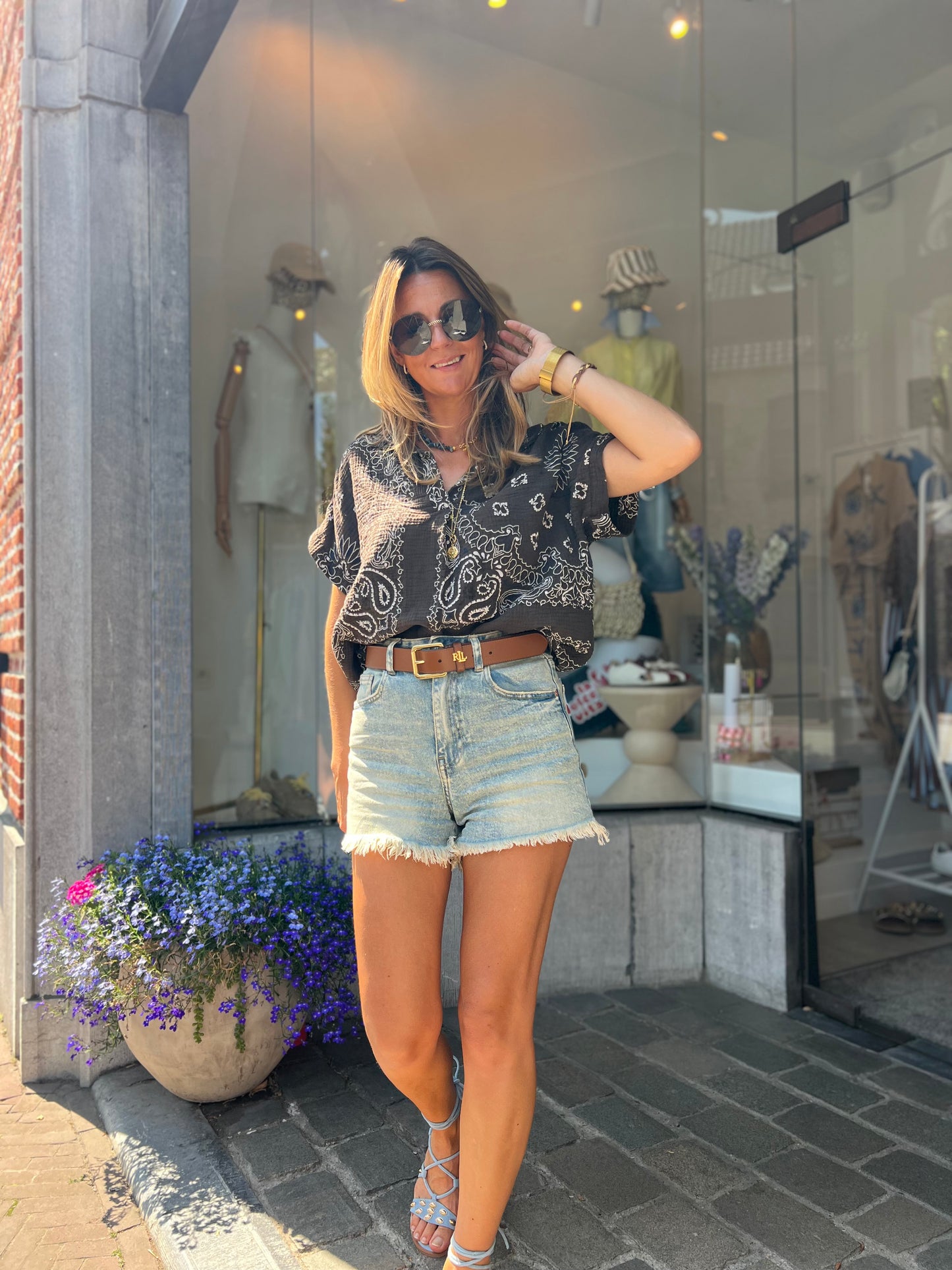 BANDANA SHIRT BROWN