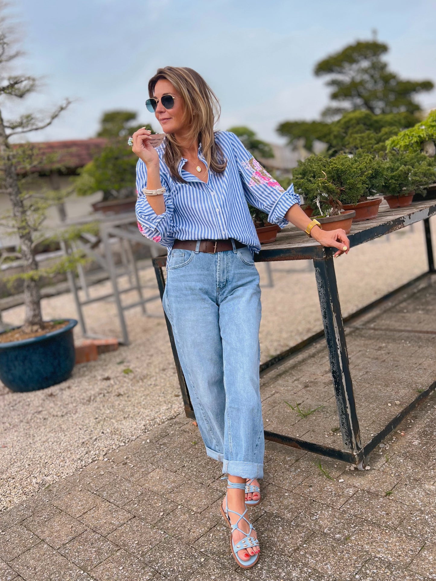 STRIPES & SEQUINS BLOUSE