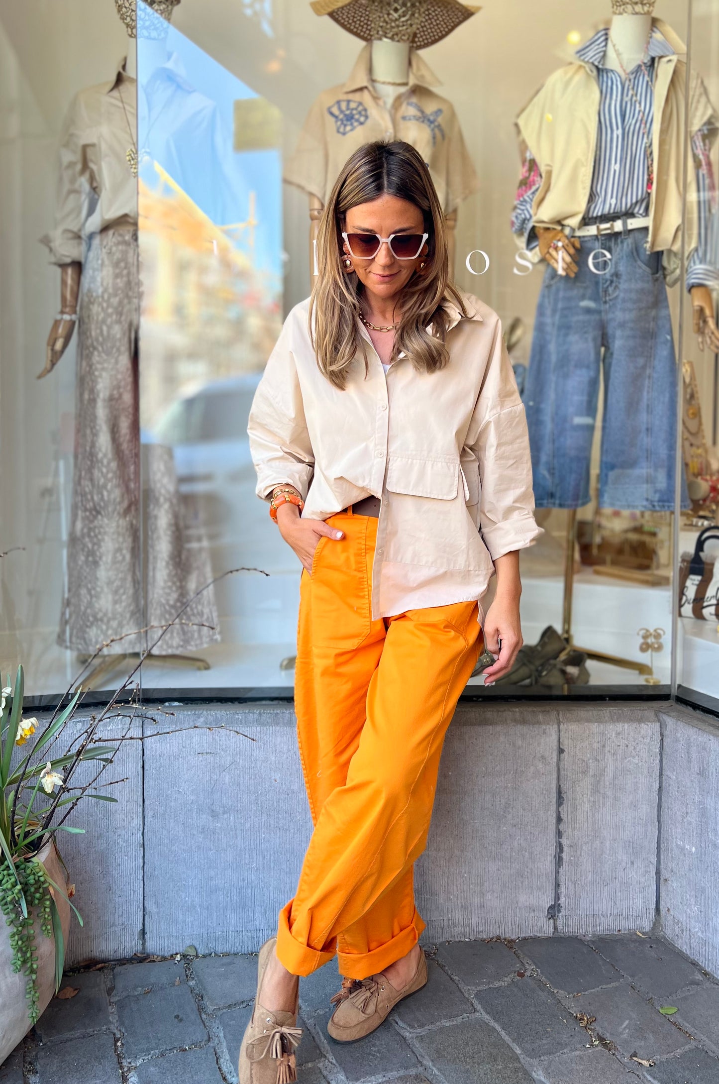 BARREL PANTS ORANGE