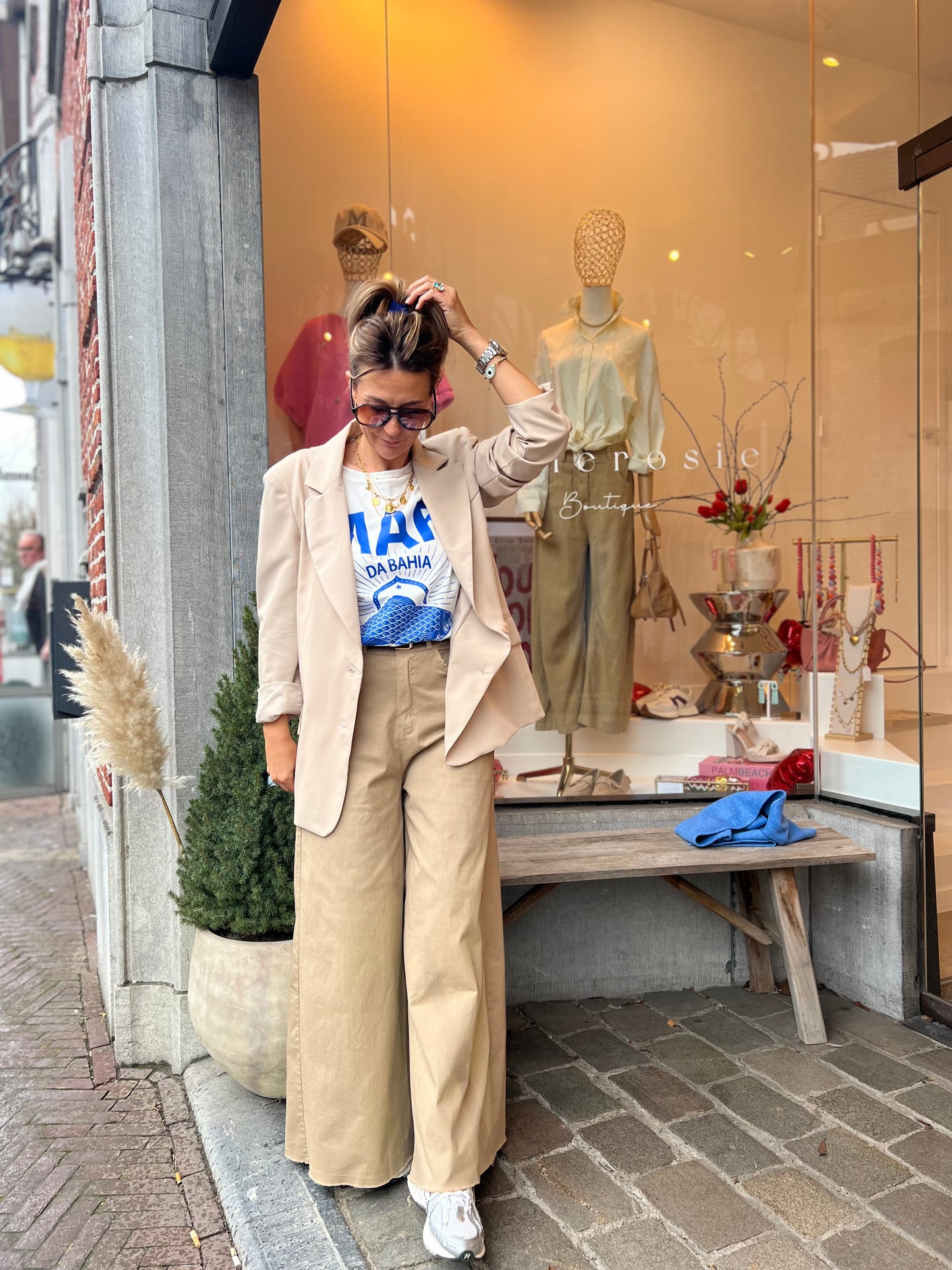 WIDE LEG PANTS CAMEL