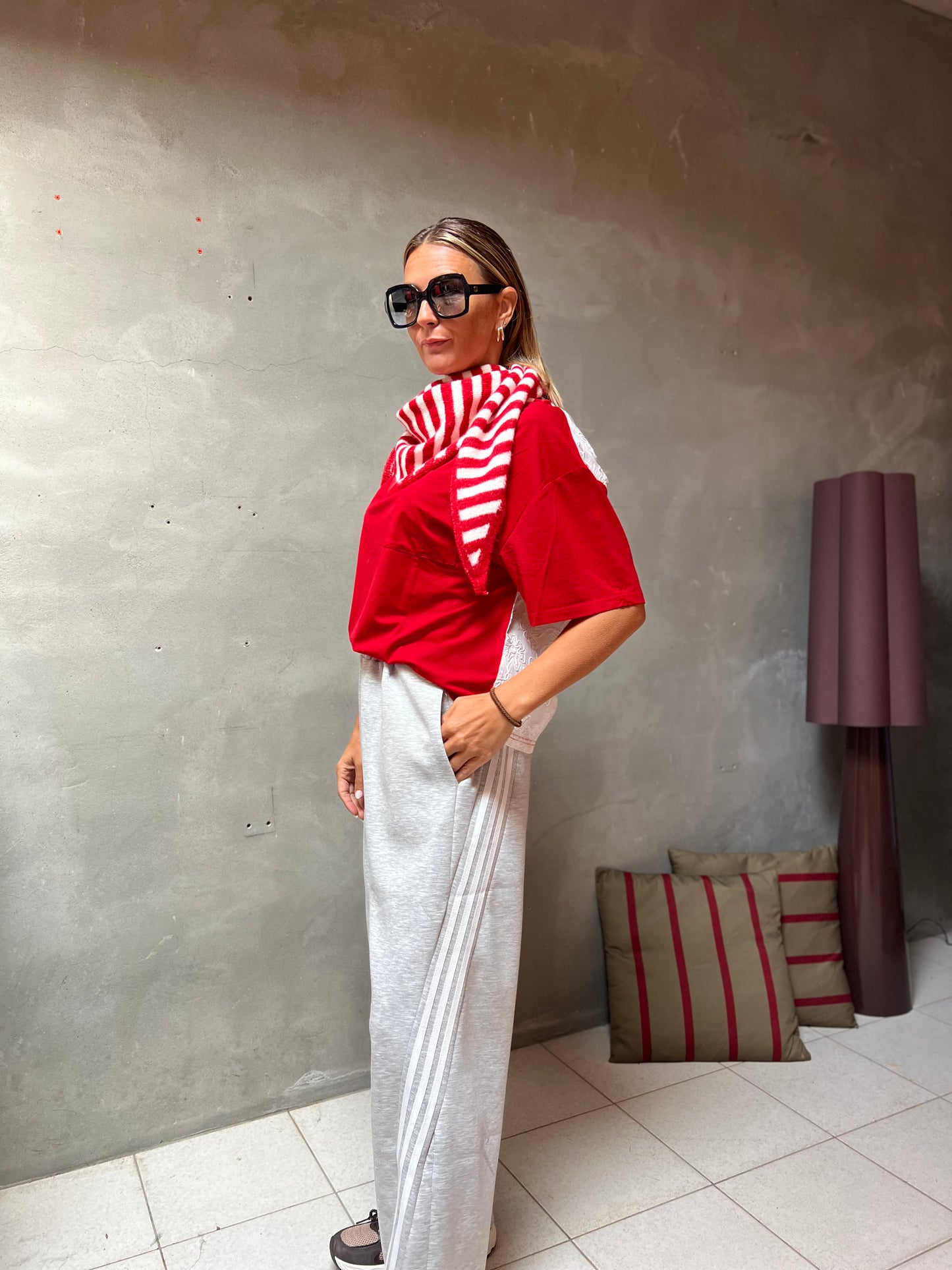 T-SHIRT RED/WHITE