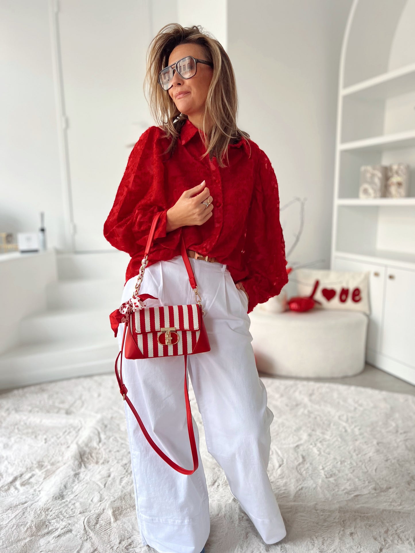 LILY RED BLOUSE
