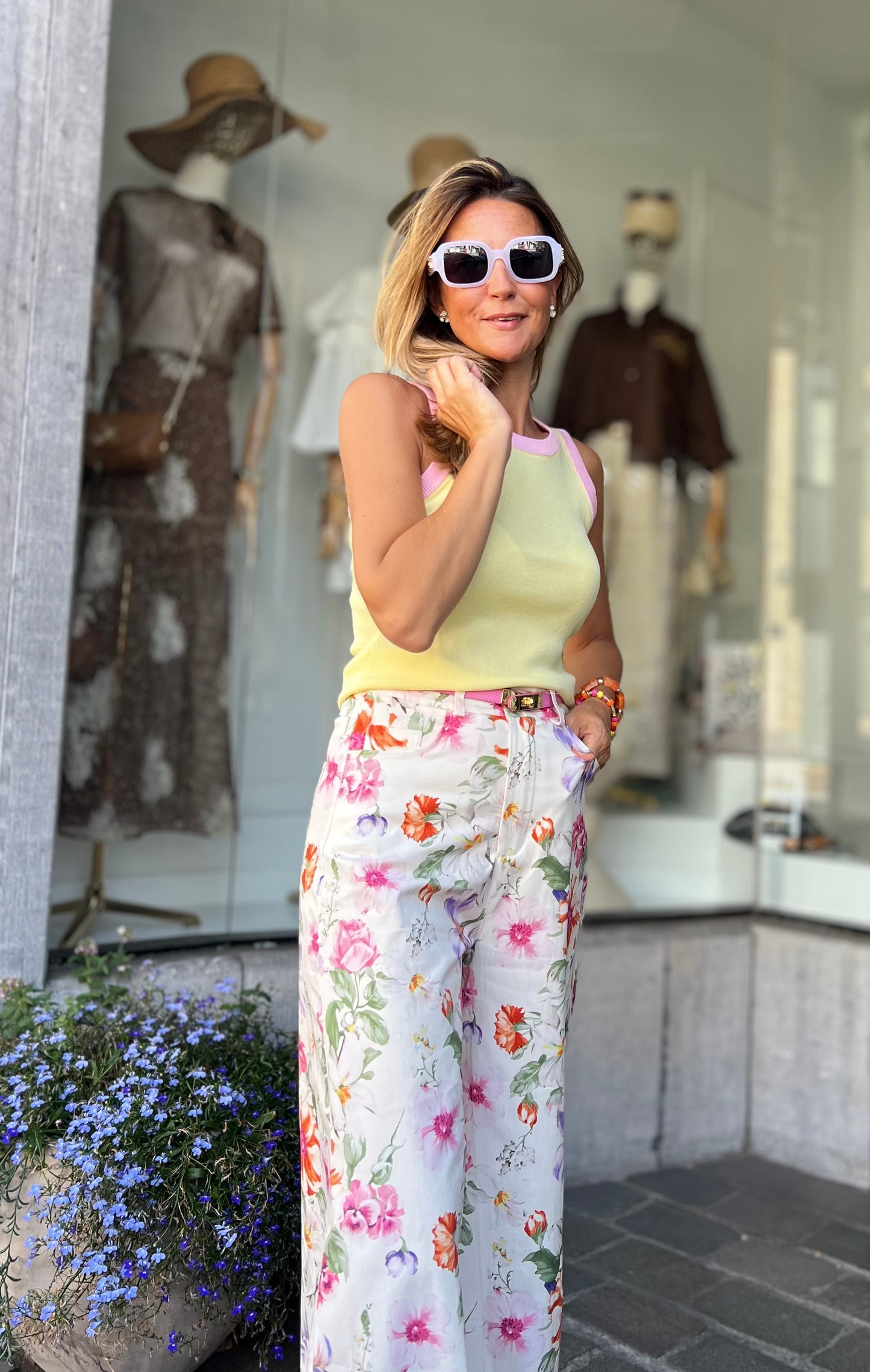 TANKTOP YELLOW/PINK
