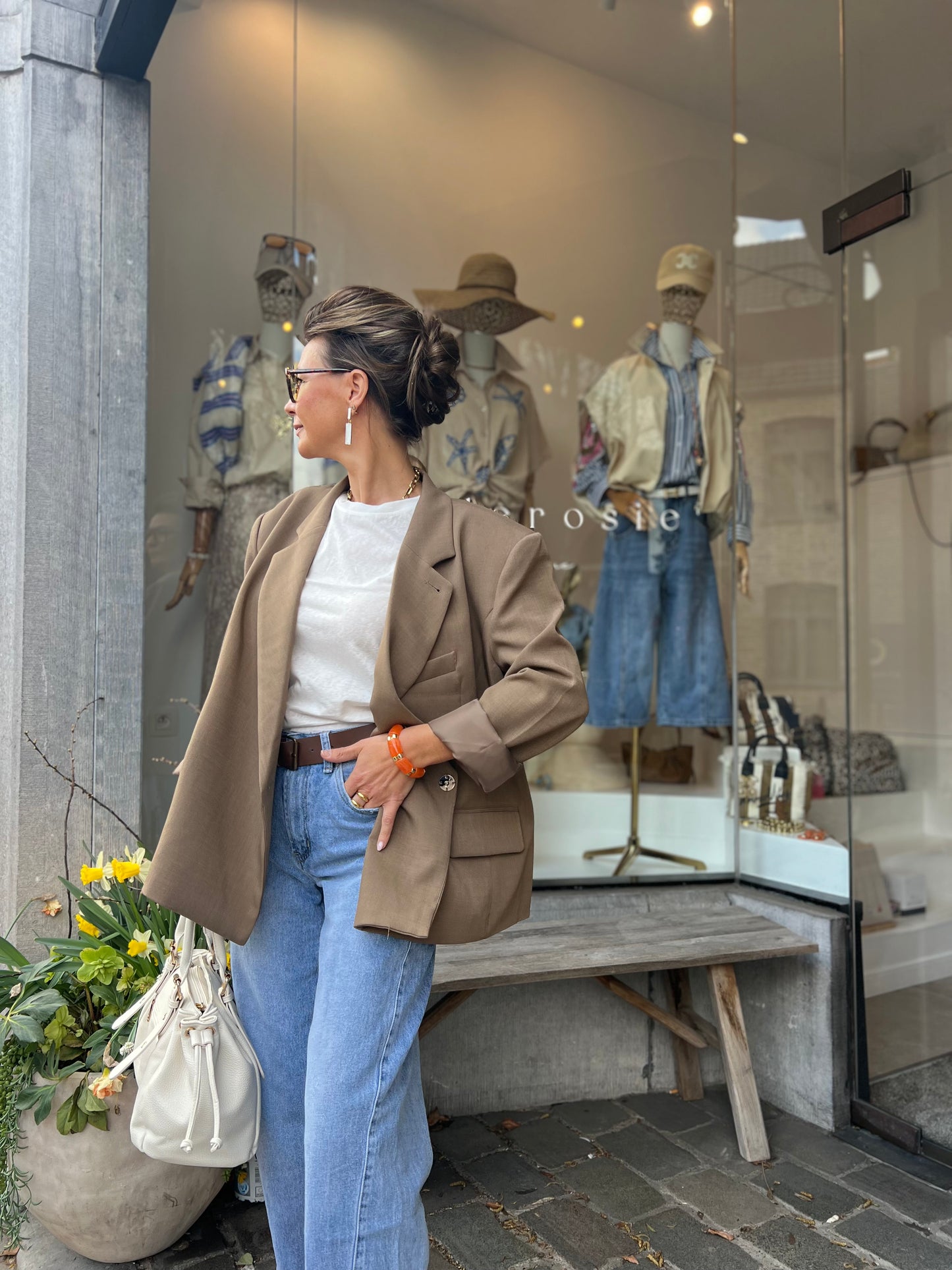 OVERSIZED CHECKED BLAZER