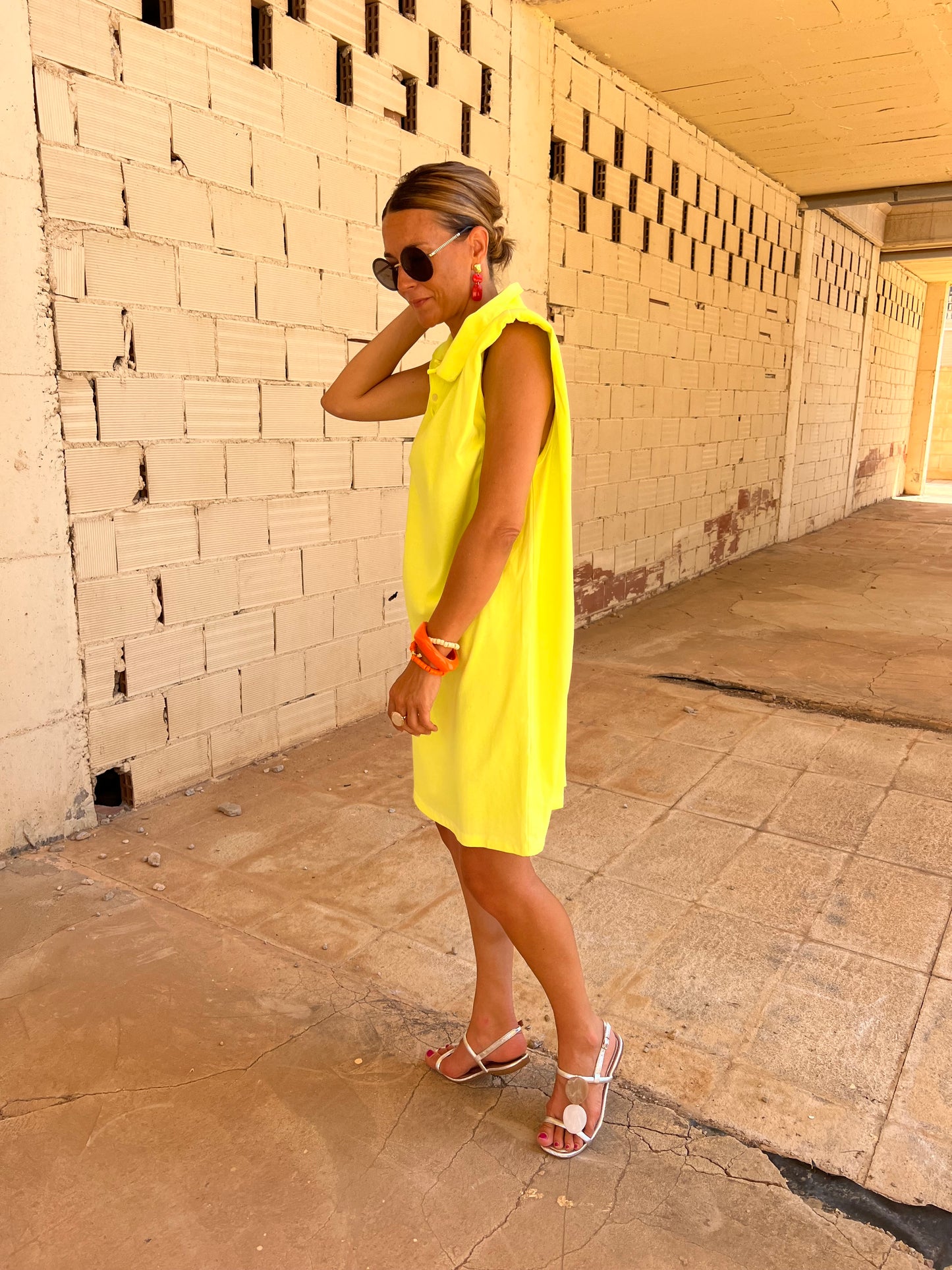 BRISA DEL MAR DRESS NEON YELLOW