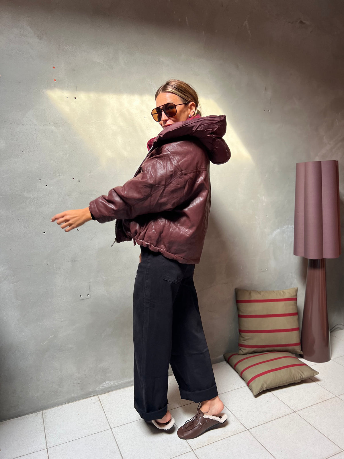 JONAH PUFFER JACKET BURGUNDY