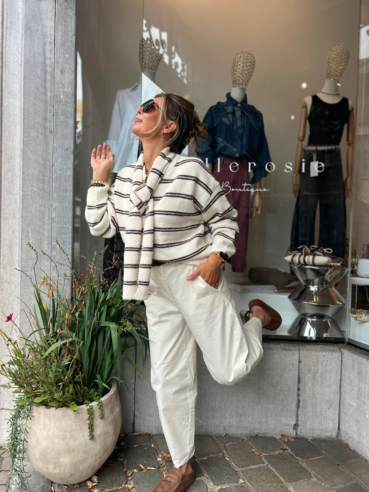 MALIA CARDIGAN & SCARF VANILLE