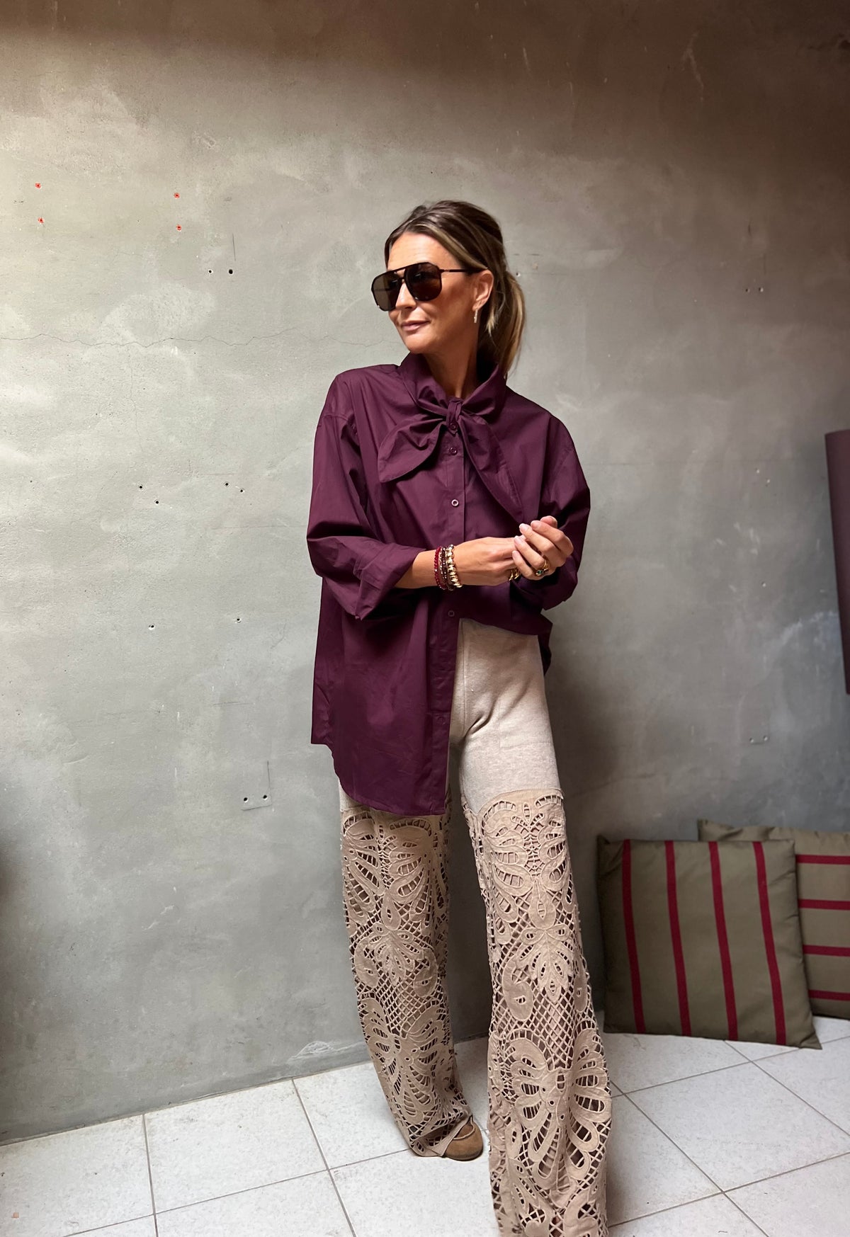 HÉLÈNE BLOUSE BURGUNDY