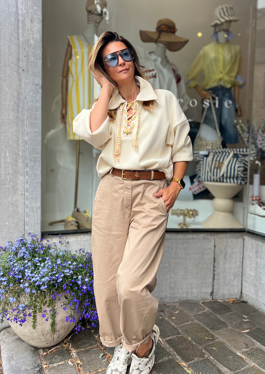 YAZZY BARREL PANTS CAMEL