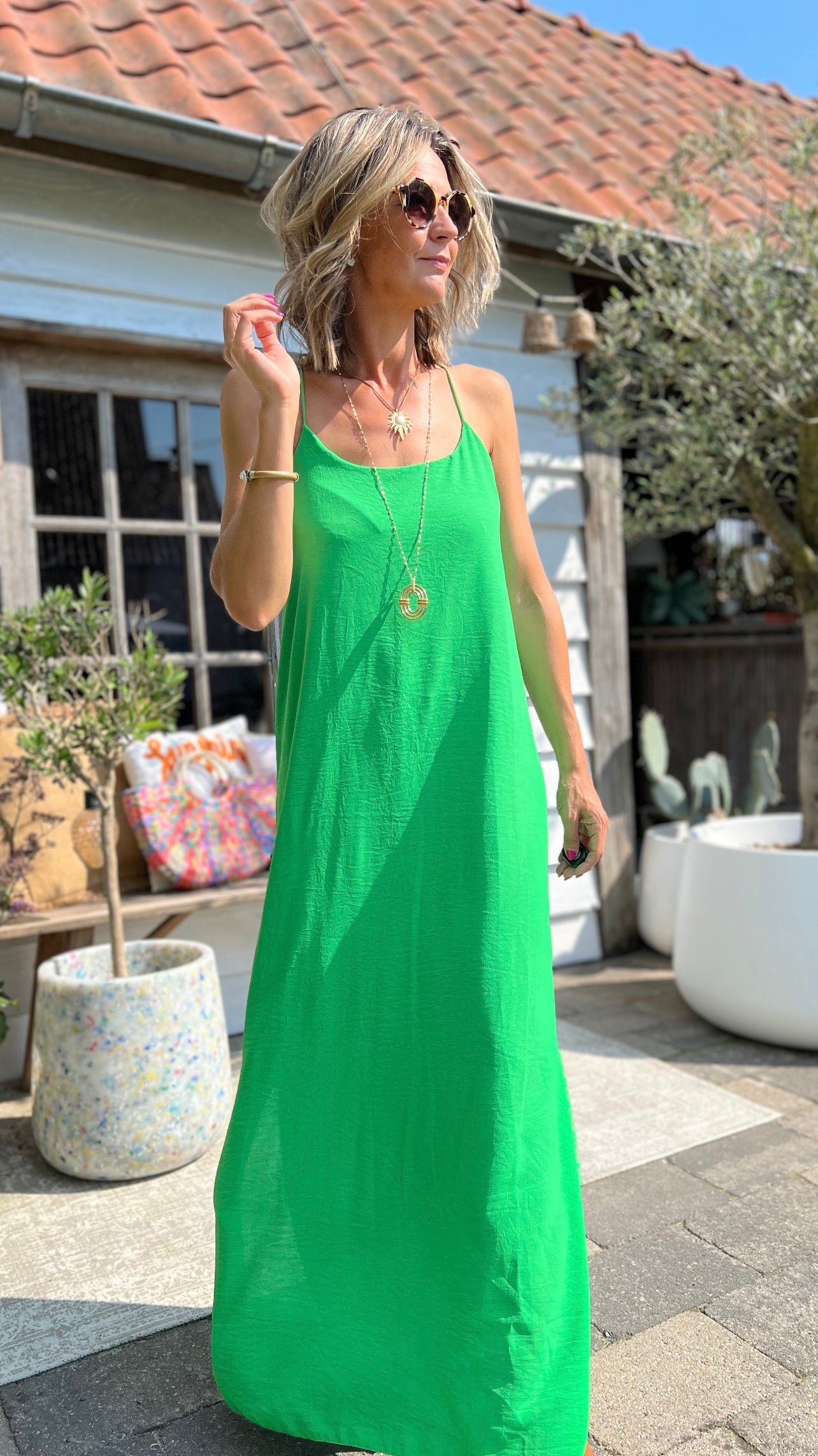 CROSSED DRESS GREEN