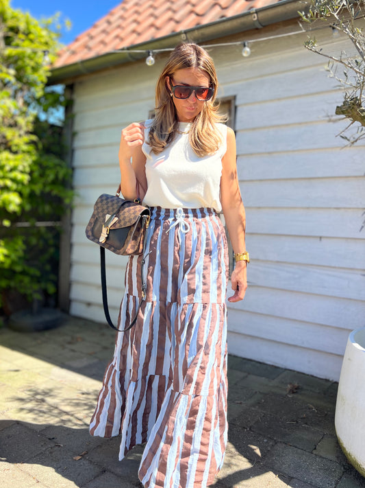 BALI BLUE AND BROWN SKIRT