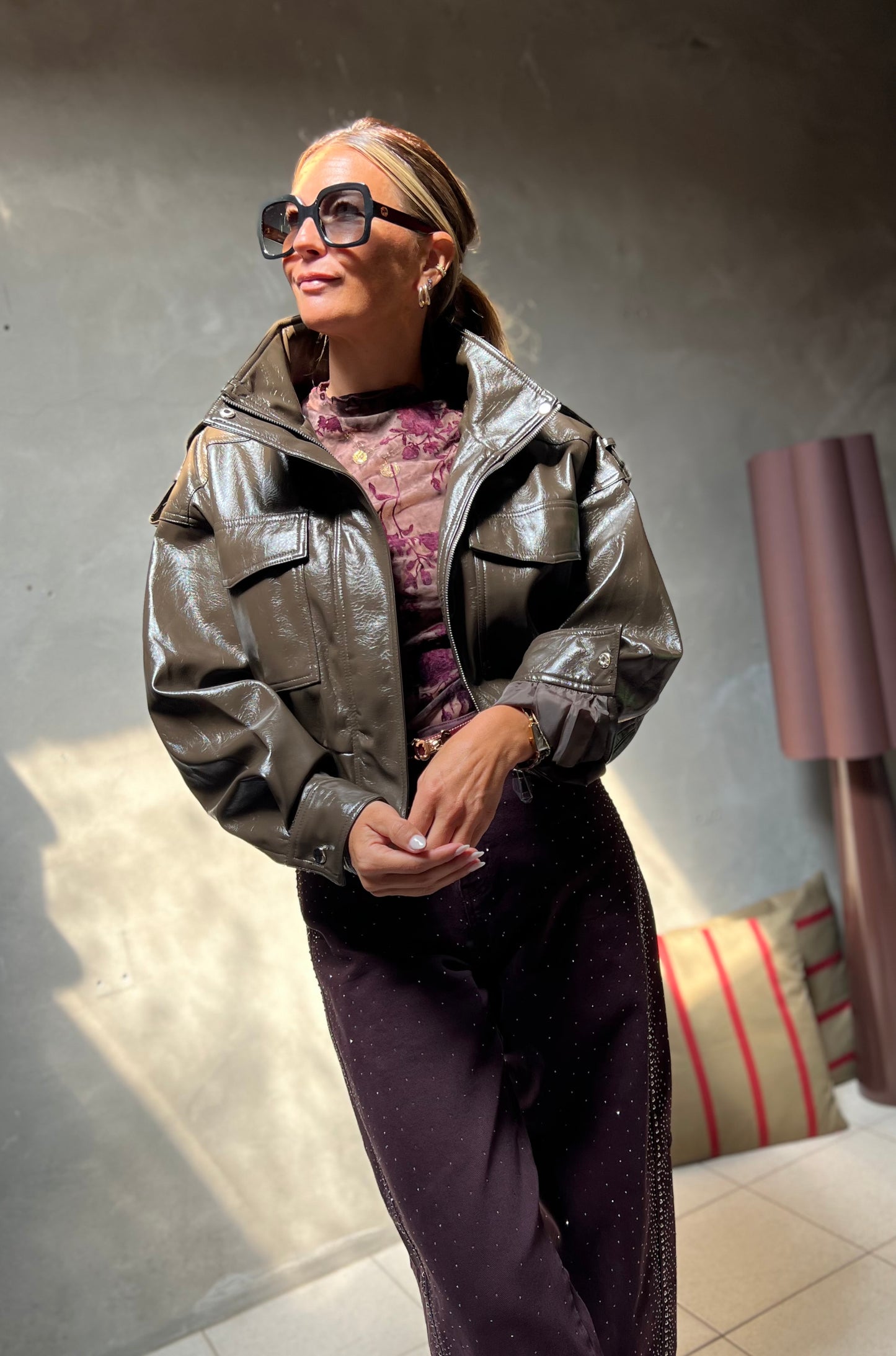 CELESTE JACKET OLIVE BRONZE