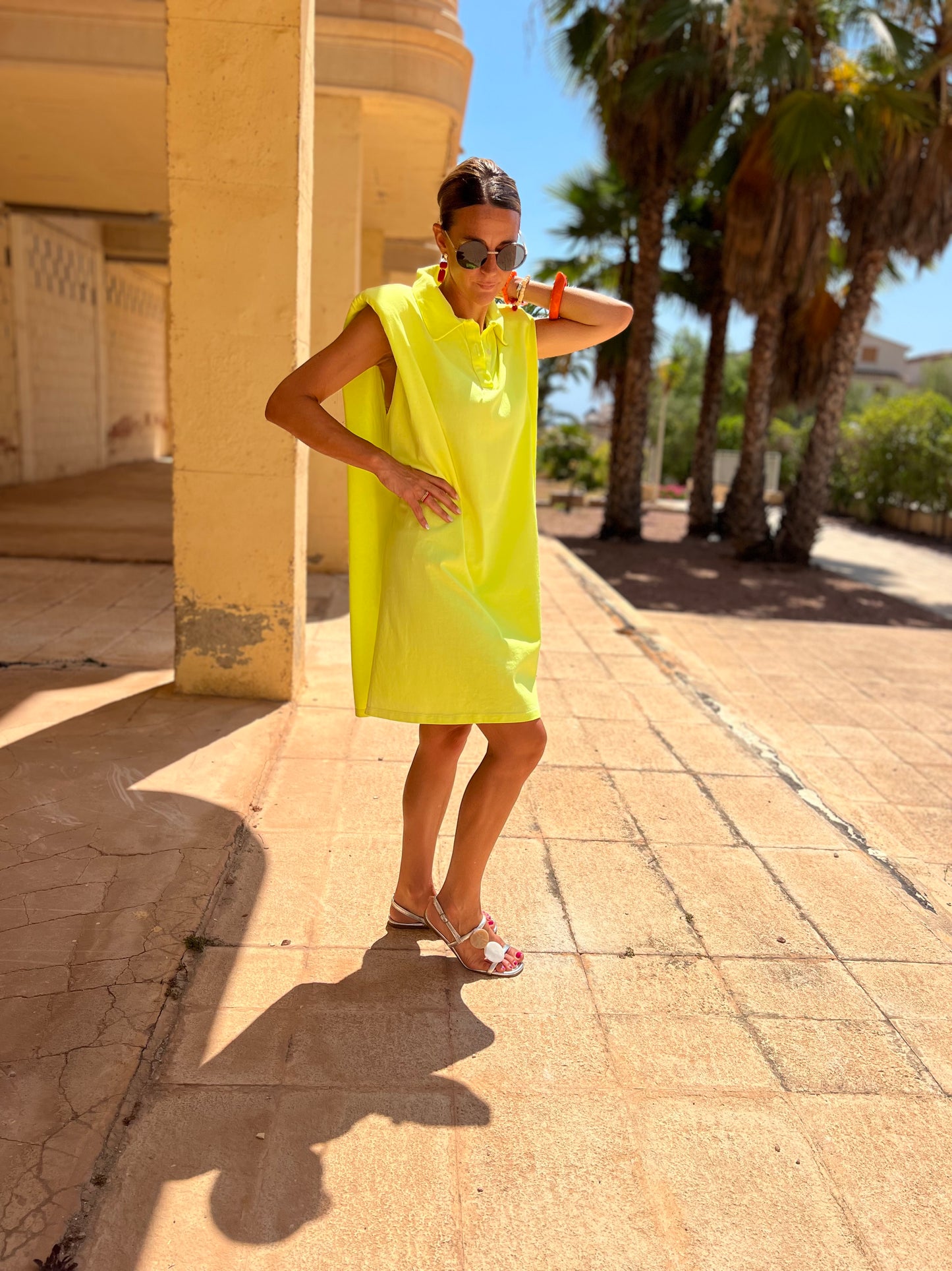 BRISA DEL MAR DRESS NEON YELLOW