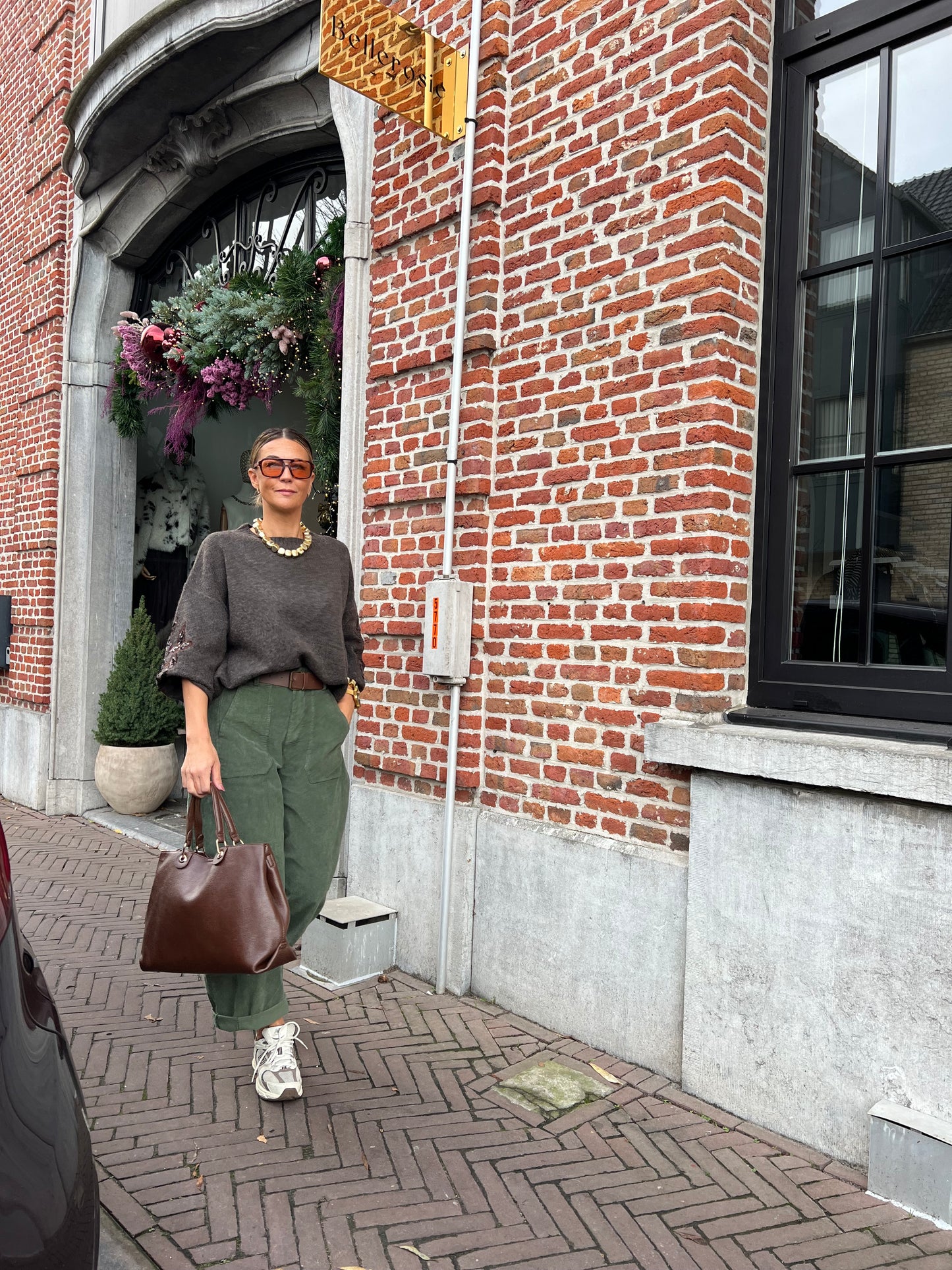 BARREL PANTS VELOURS WOODYGREEN