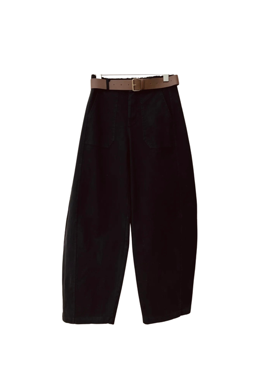 BARREL PANTS BLACK