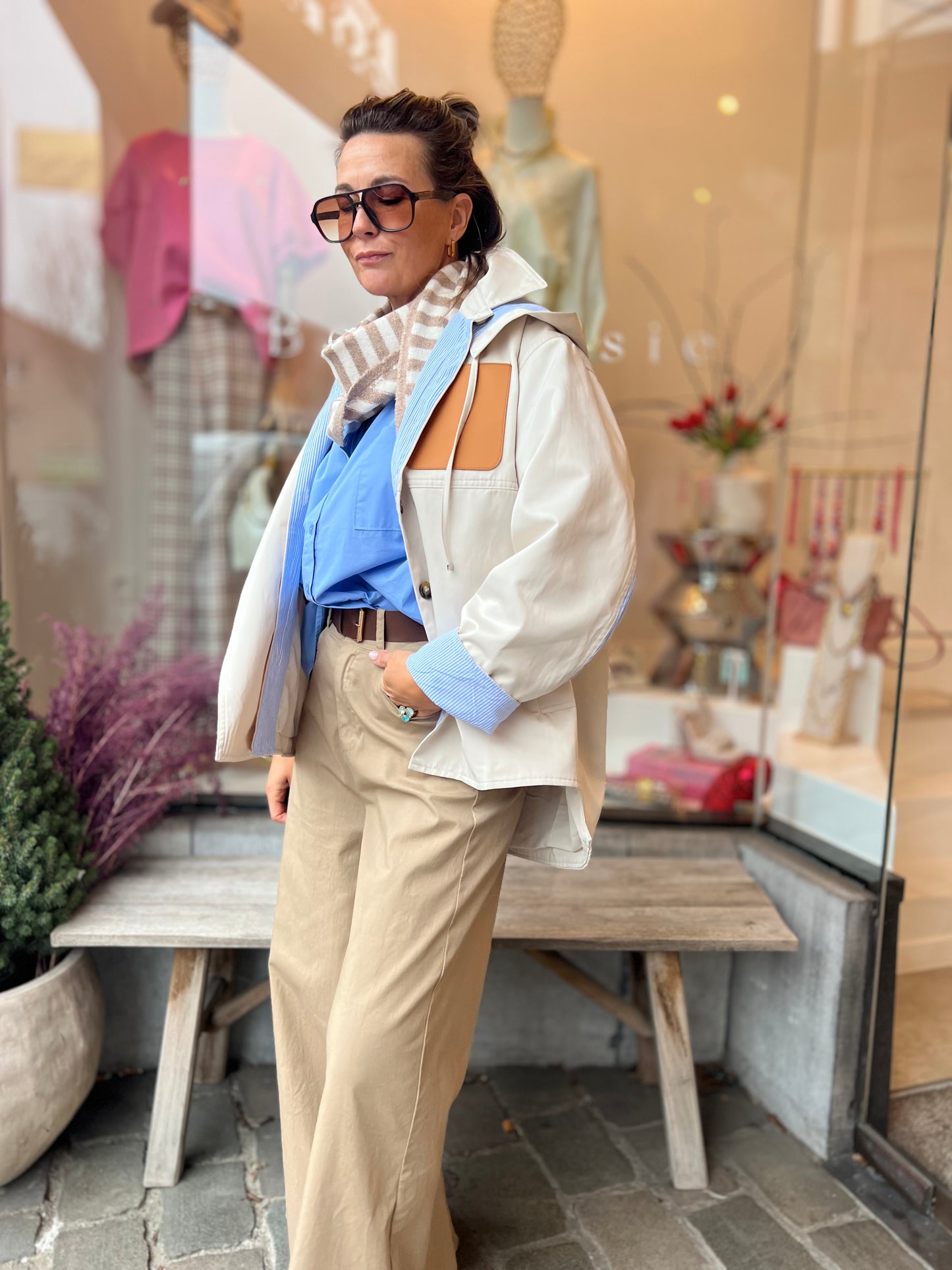 WIDE LEG PANTS CAMEL