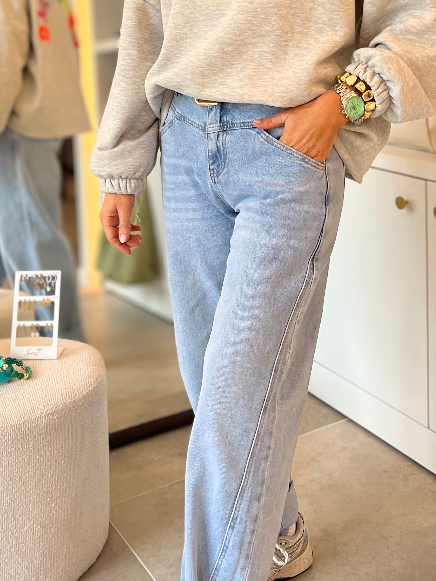 JEANS BARREL SKYBLUE