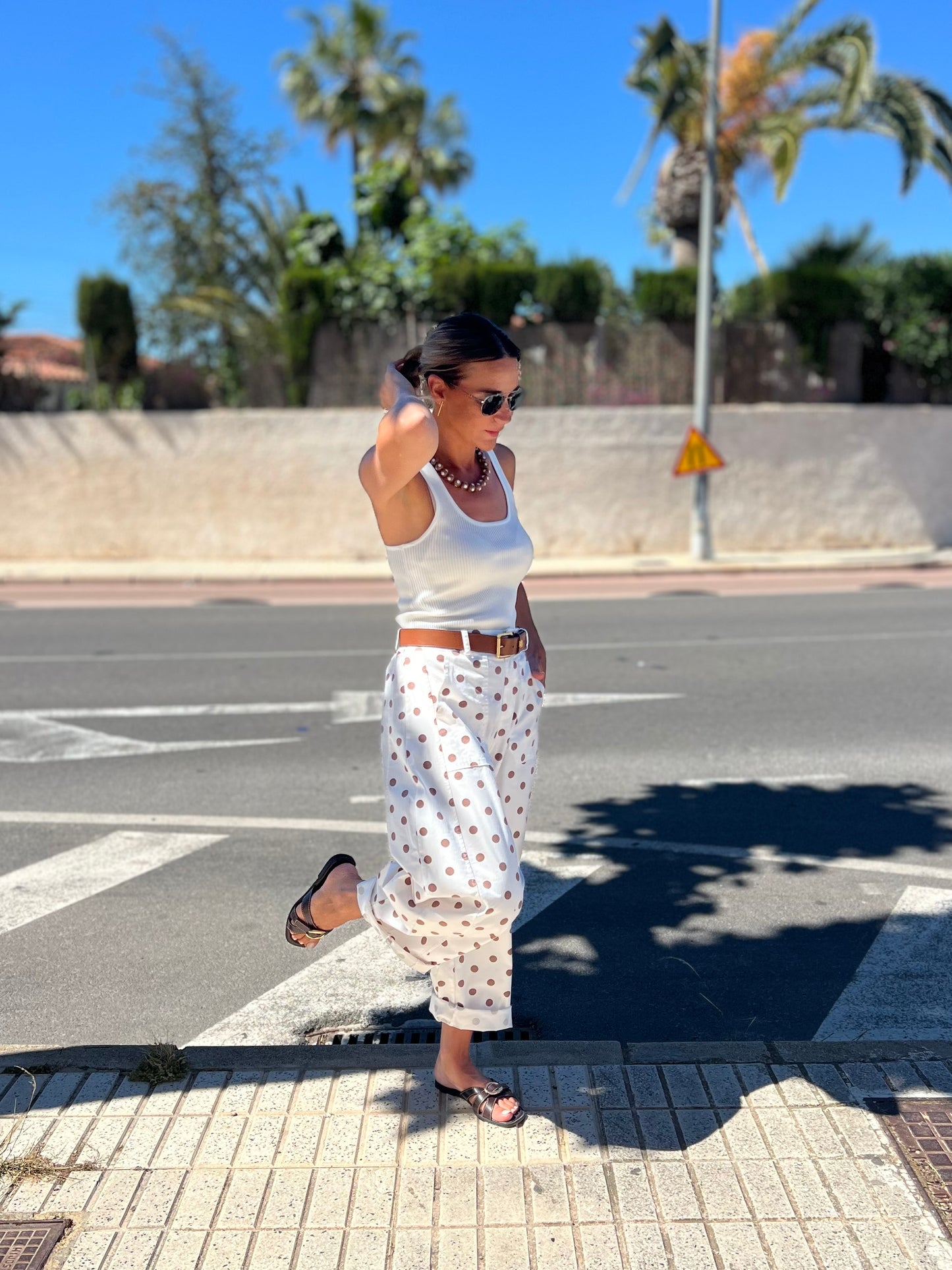 POLKADOT BARREL PANTS