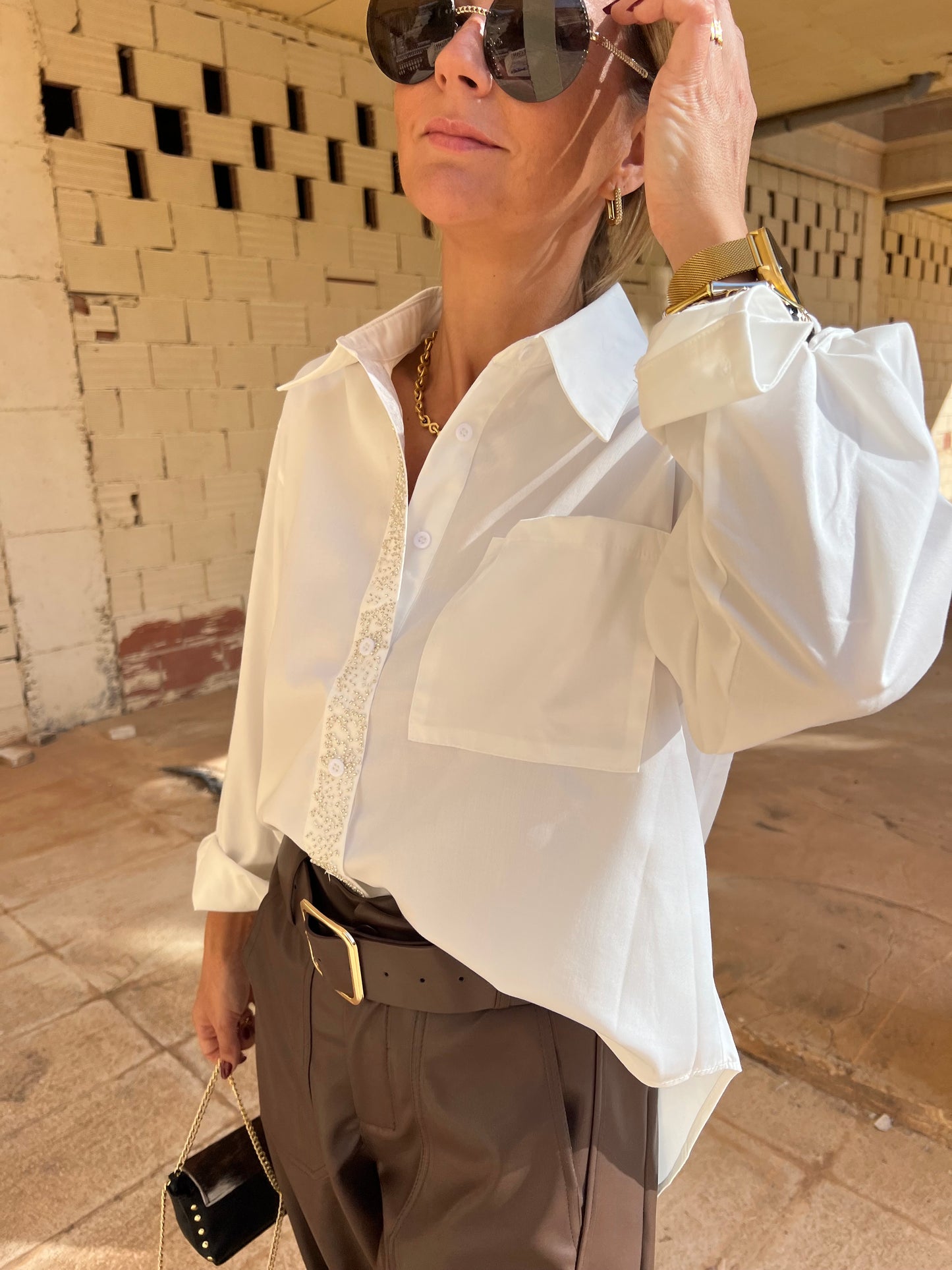 CLEARLY BLOUSE STRASS