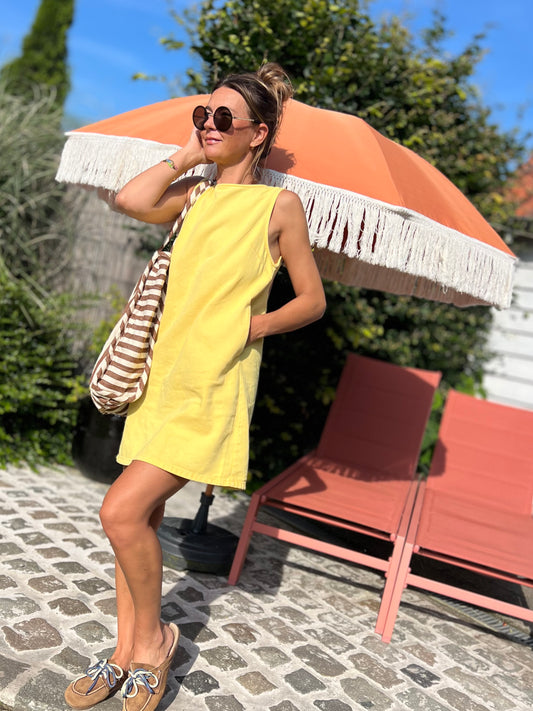 JESS DENIM DRESS YELLOW