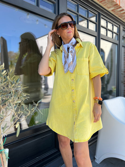HANNIE JEANSDRESS YELLOW